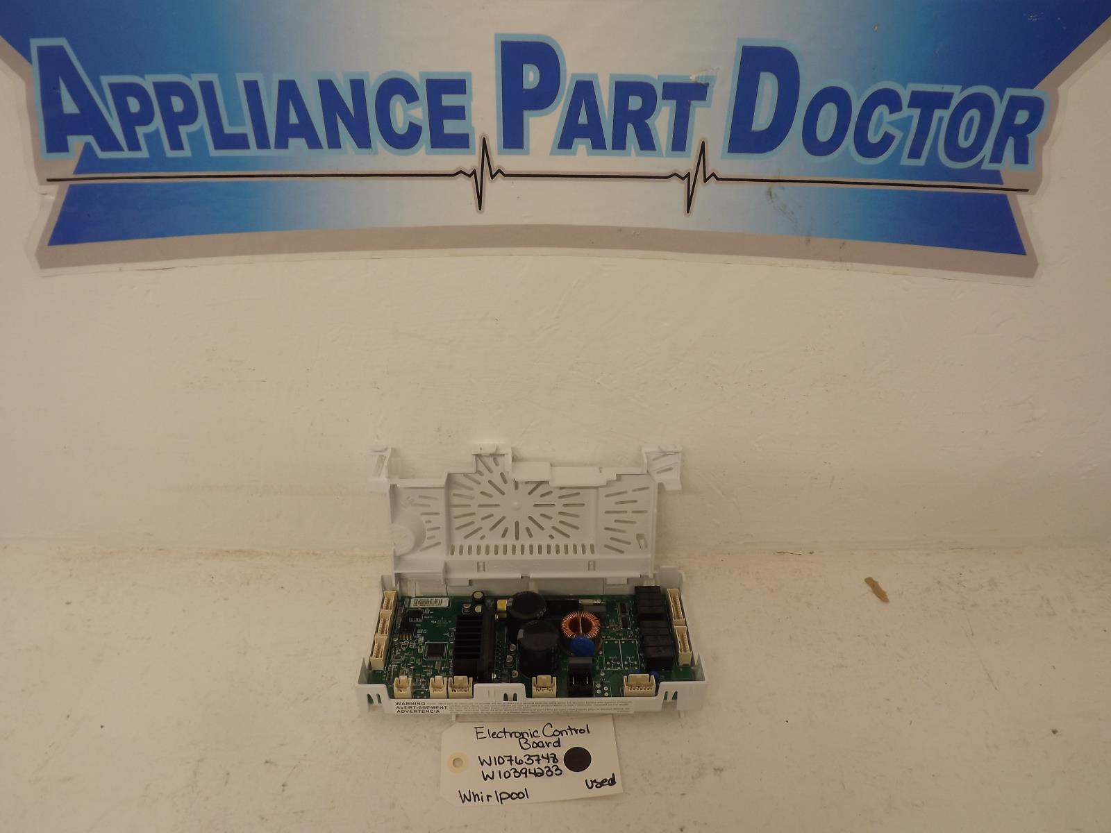 Whirlpool Washer W10763748 W10394233 Electronic Control Board Used Whirlpool Washer W10763748 W10394233 Electronic Control Board Used